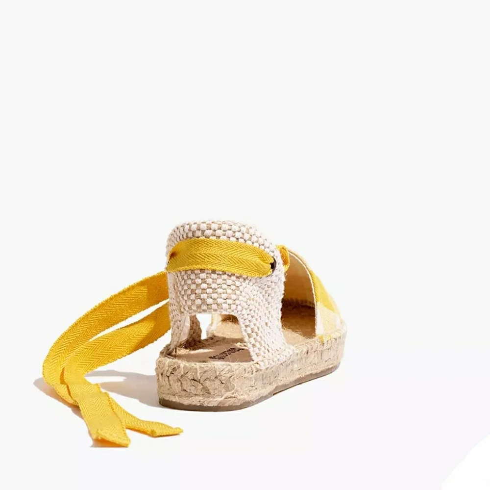 Stylish Gingham Soludos Wrap Espadrilles